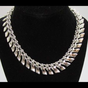 Coro signed link choker and bracelet set .